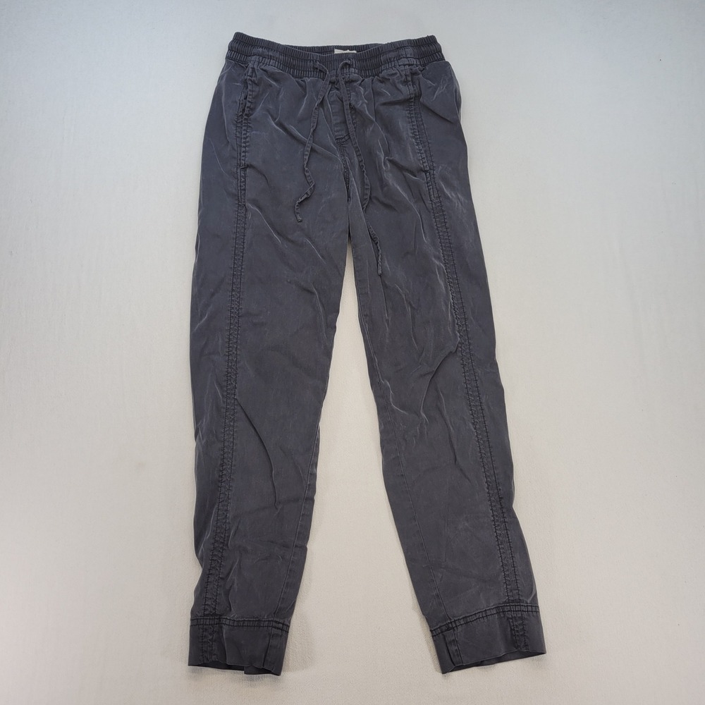 Lou & Grey Joggers Women XXS Gray Pull On Elastic Waist Drawstring Tapered Pants